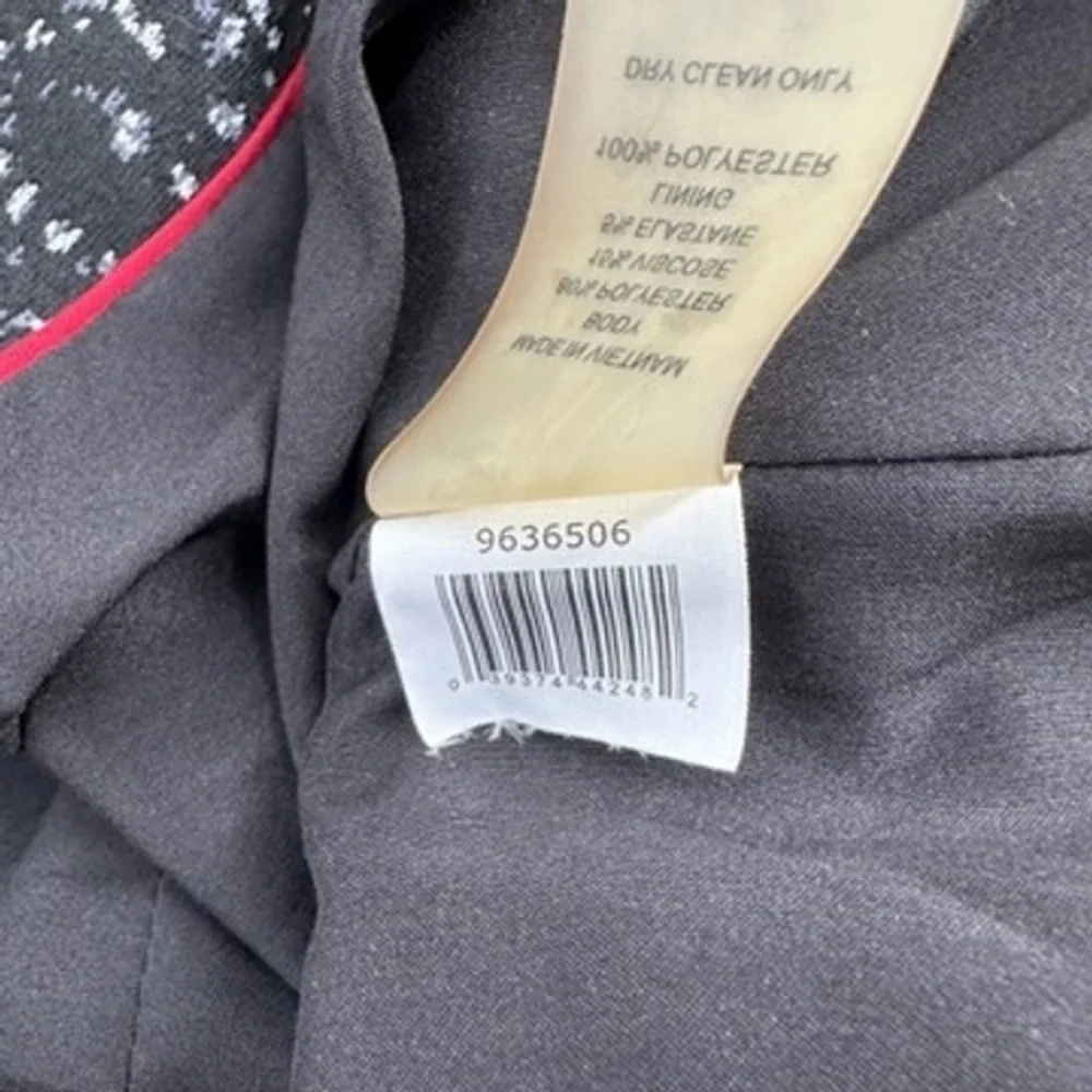 Vince Camuto Blazer‎ Jacket Black White Tweed Career Office Ladies Size 6P